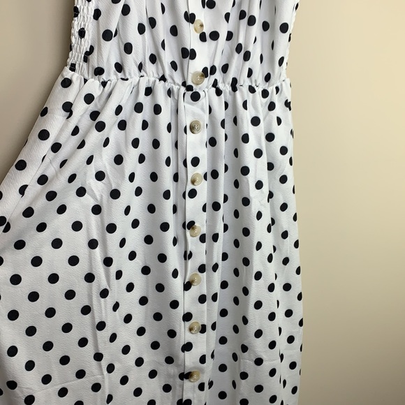 XL Black & white polka dot beach dress - Picture 3 of 10